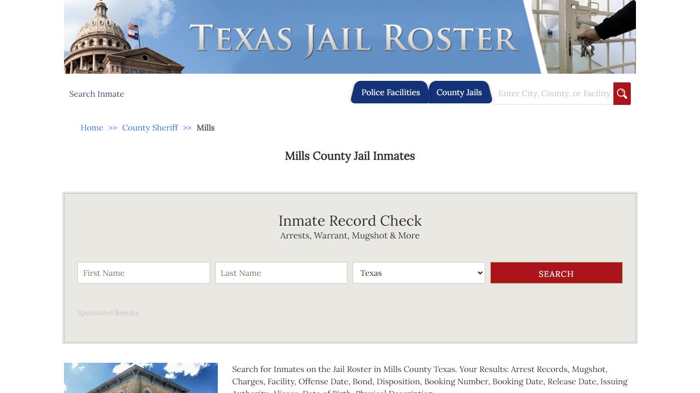 Mills County Jail Inmates - Jail Roster Search